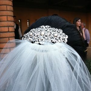 Hair piece. Crystal and pearls